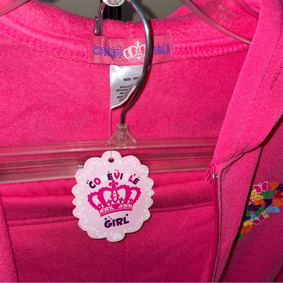 Girls ConeyIsle Pink Two Piece Sweat Set - Picture 8 of 8